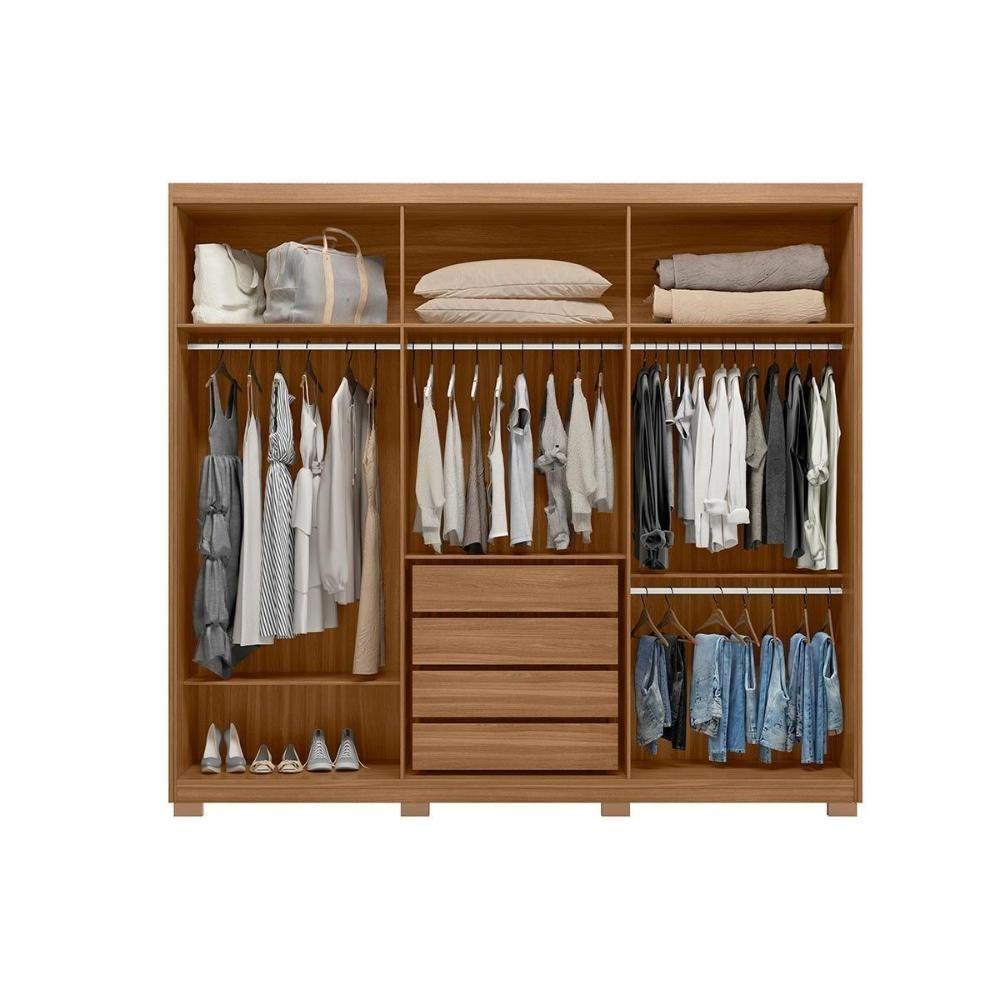 Guarda Roupa Casal 6 Portas E 4 Gavetas C- Pés Venice Amendola-off White - 3