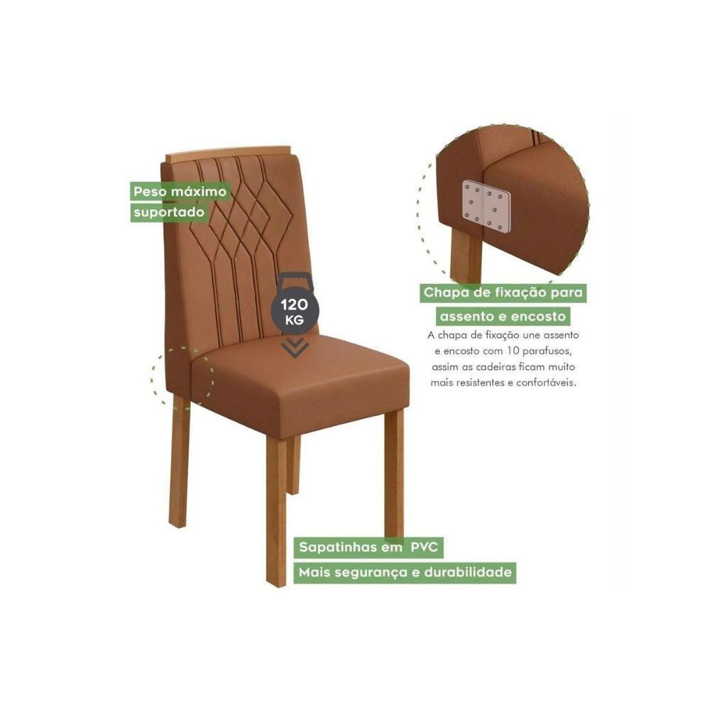 Kit 2 Cadeiras De Cozinha Exclusive Amêndoa-linho Bege Rinzai - Lopas - 2