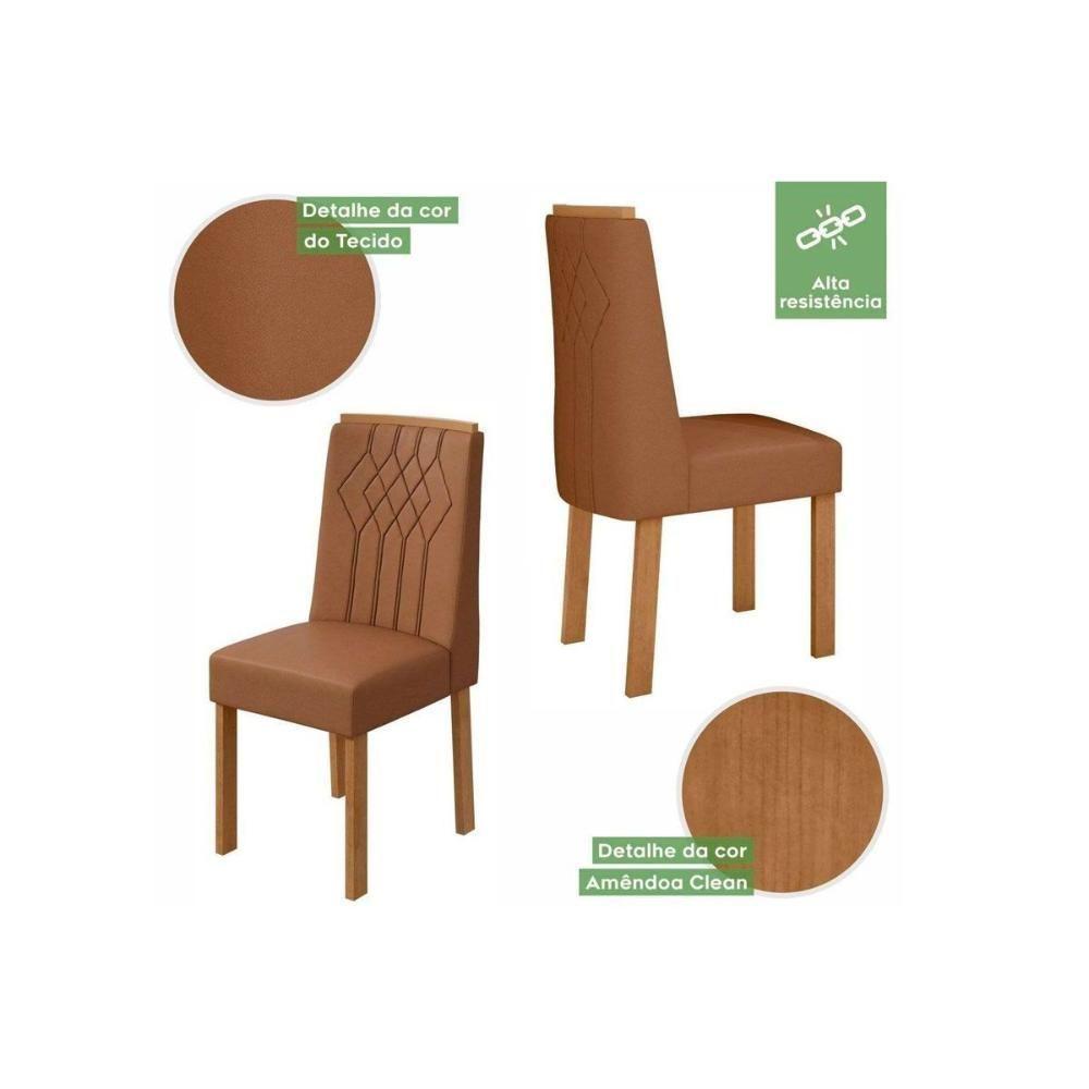 Kit 2 Cadeiras De Cozinha Exclusive Amêndoa-linho Bege Rinzai - Lopas - 4