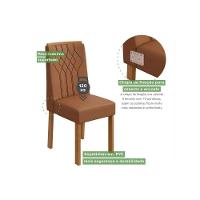 Kit 2 Cadeiras De Cozinha Exclusive Amêndoa-linho Bege Rinzai - Lopas - 2