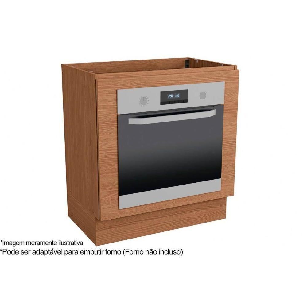 Gabinete De Cozinha Modulado Balcão Ciela R624 Sem Tampo 80cm Canela - Kappesberg - 4