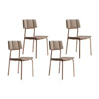 Cadeira Sala De Jantar Lou 1742 Kit 4 Uni Rose-linho Areia - Carraro - 1