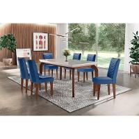 Kit 2 Cadeiras Sala Jantar Londrina 2 Un Madeira Capuccino-suede Marrom - Rufato - 3