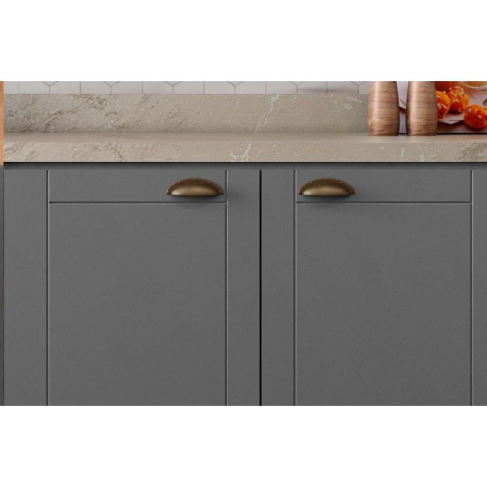 Balcão De Cozinha C- Tampo Bella 2608 C- 2 Portas E 3 Gavetas 120cm Branco - Carraro - 4