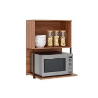 Armário Aéreo Para Cozinha Bella 2605 Com 1 Porta 60cm Nogal-cinza - Carraro - 3