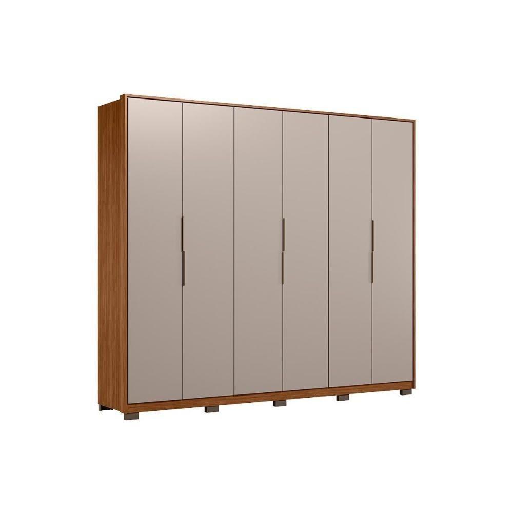 Guarda Roupa Casal 6 Portas E 6 Gavetas C- Pés Atrice Amêndola Touch - 6