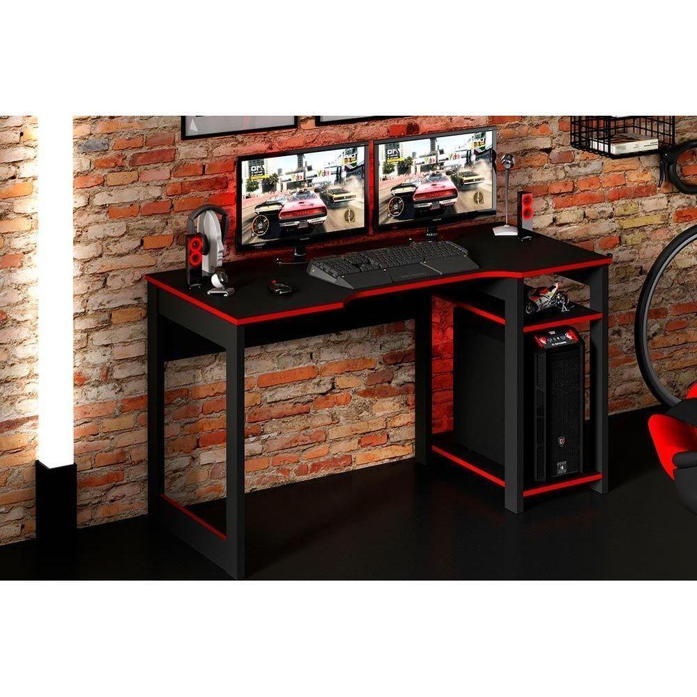 Mesa Computador Gamer Me4152 Preto-vermelho - Tecno Mobili - 1