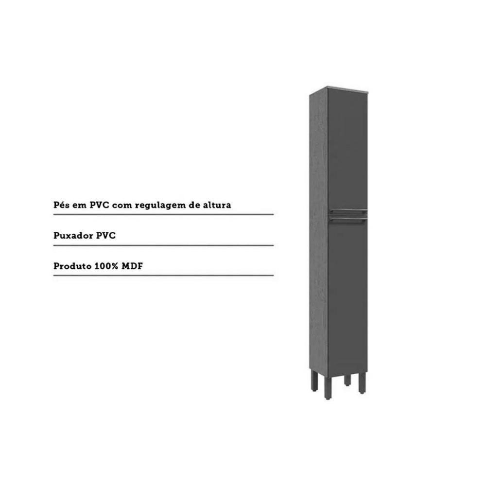 Módulo Cozinha Ronipa Nápoli Prime Paneleiro C- 2 Portas 34x222cm Amendoa-off White-ronipa - 3