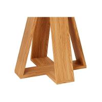 Mesa De Sala Jantar Celeste C- Tampo Madeirado Vidro Redondo 103x103cm Freijo-cinza Urbano - Dj Móveis