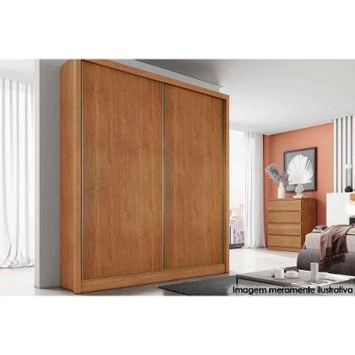 Guarda Roupa Casal Virtus Toledo Cumaru 2 Portas de Correr 3 Gavetas Toledo Cumaru