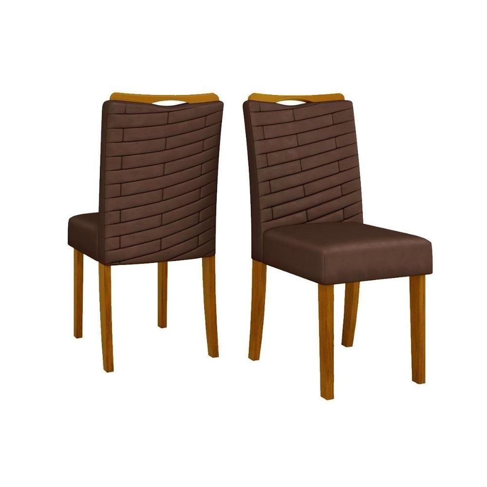 Cadeira Sala De Jantar Julia Cedro-suede Moca Marrom - Dj Móveis - 1