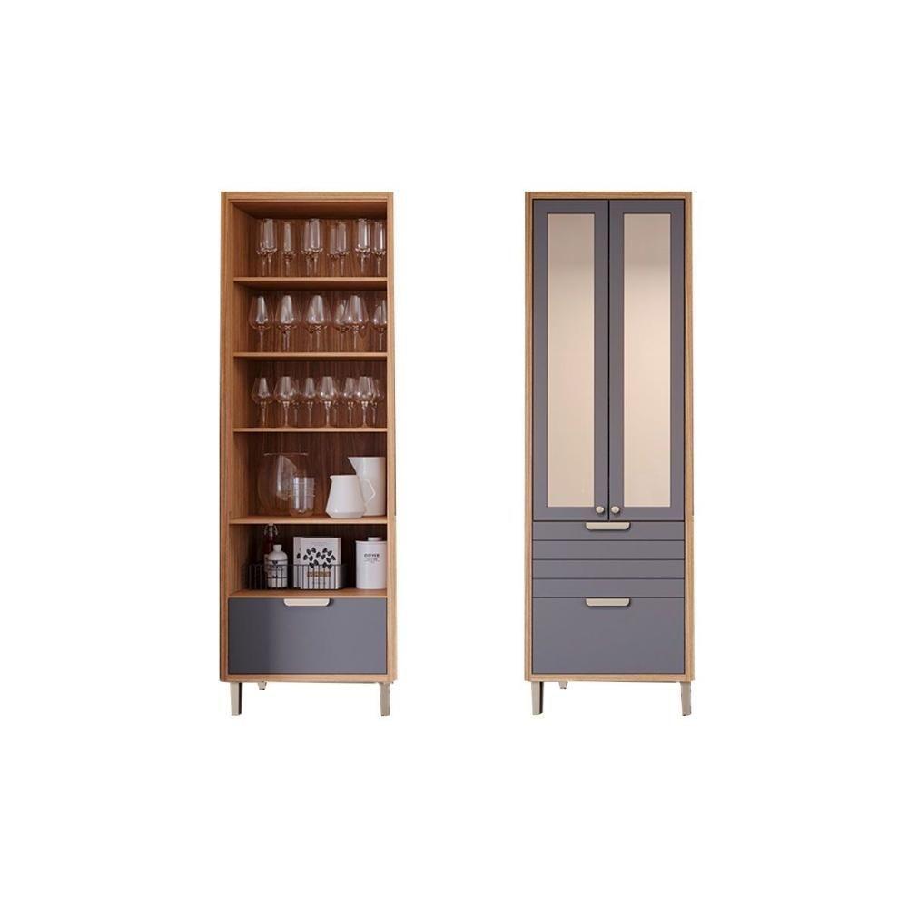 Cristaleira De Cozinha Eloise C- 3 Portas (2 C- Vidro Reflecta E 1 Basculante) E 1 Gaveta 70m Freijo-titanium - Mgm - 3