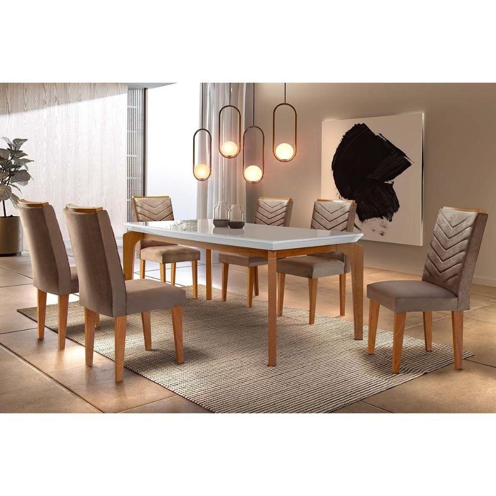 Kit 2 Cadeiras De Cozinha Londrina Madeira Capuccino-suede Grafite - Rufato - 3