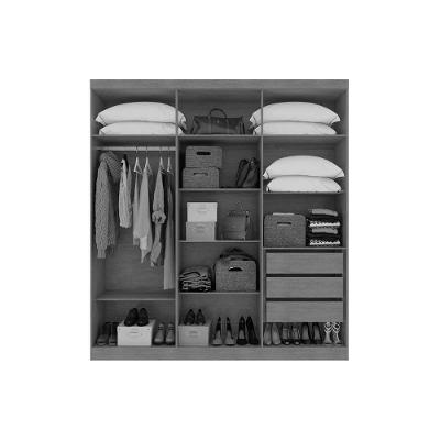 Guarda Roupa Casal Jazz 6 Portas de Bater 3 Gavetas Amêndoa