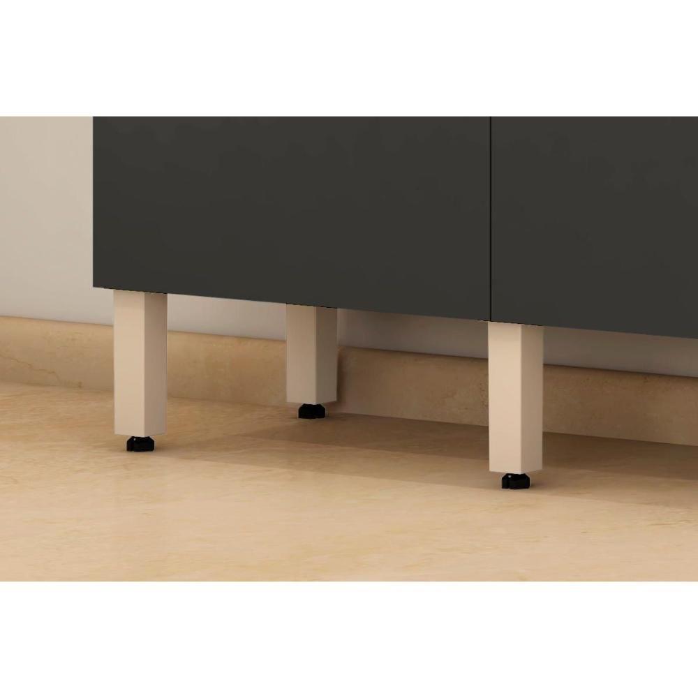 Kit De Cozinha Compacta álamo C- 6 Portas E 1 Gaveta 160cm Avena-grafito - Demóbile - 4