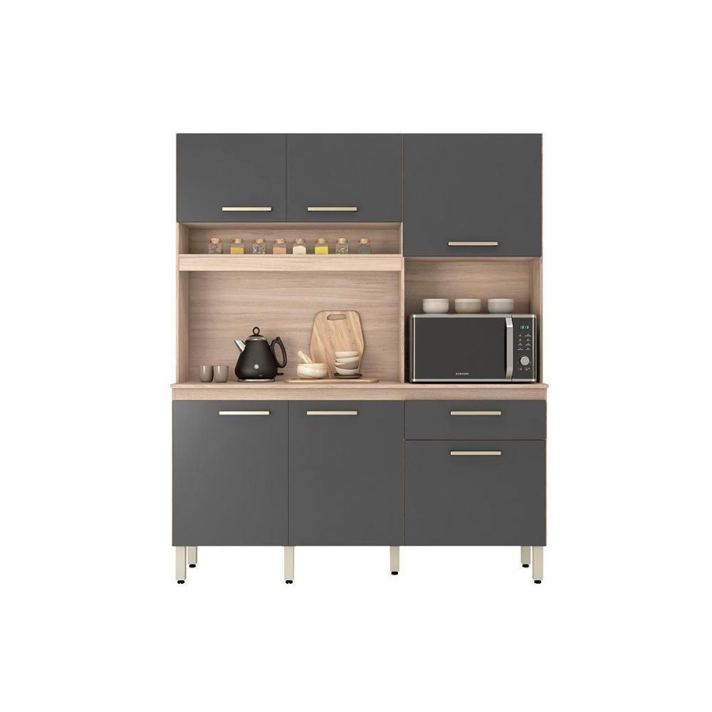 Kit De Cozinha Compacta álamo C- 6 Portas E 1 Gaveta 160cm Amendola-branco - Demóbile - 7