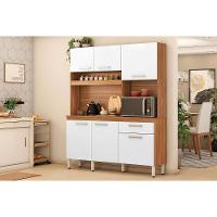 Kit De Cozinha Compacta álamo C- 6 Portas E 1 Gaveta 160cm Amendola-branco - Demóbile - 1