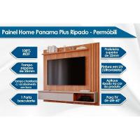 Home P/ Tv Até 60 Pol Panama Plus Ripado C/ 1 Porta 162x157cm Cinamomo/off White - Permóbili - 2