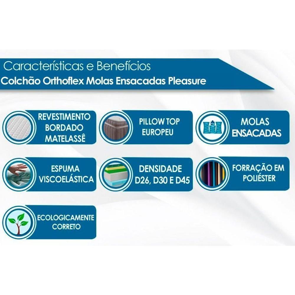 Colchão Queen Molas Ensacadas Masterpocket Pleasure Space Pillow Top (158x198x33) - Orthoflex - 2