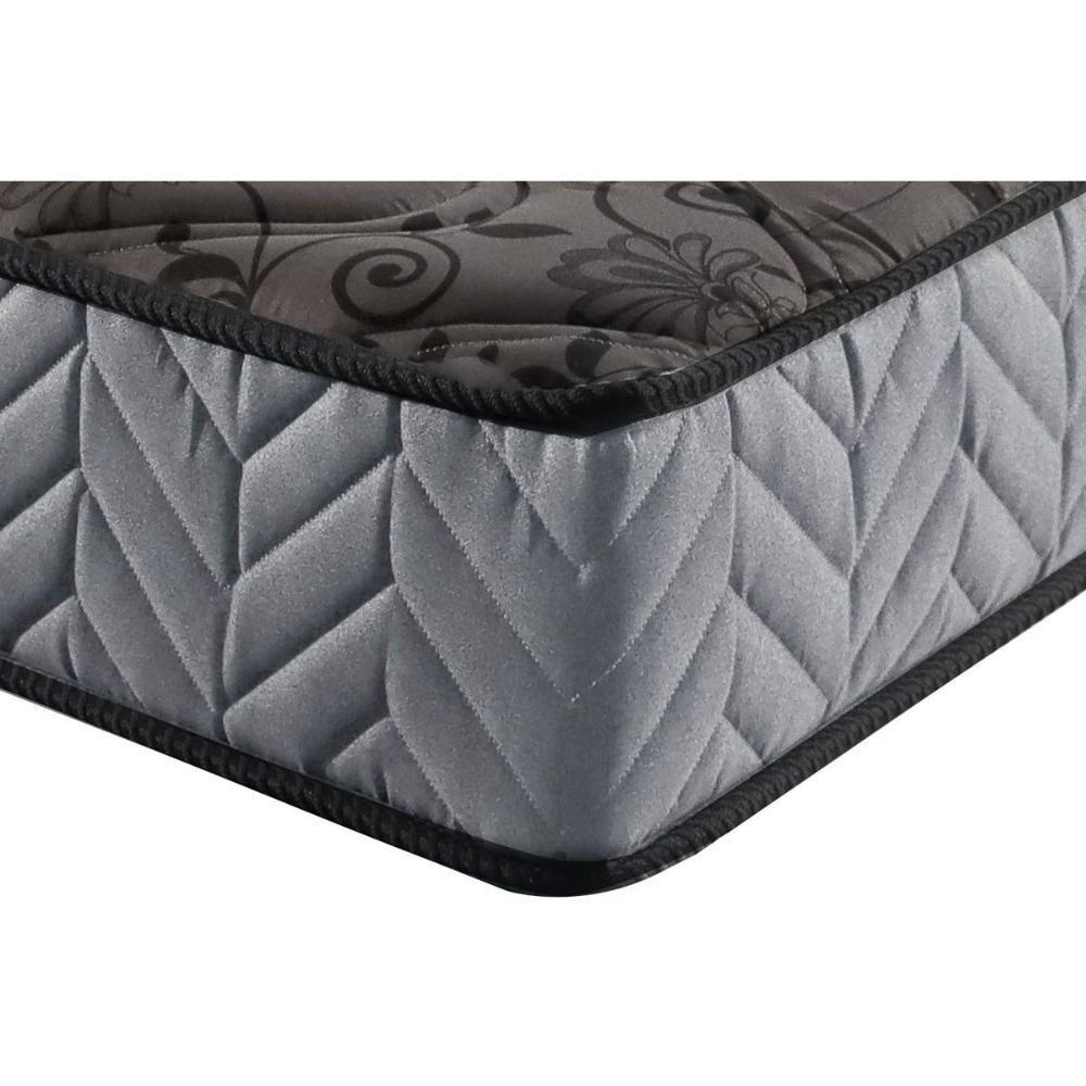 Conjunto Box Casal Colchão Espuma Paropas Compact Ag 65 D23 Royalle Rústico Prata + Base Crc Suede Black (138x188) - 2