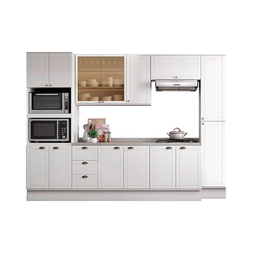 Cozinha Completa Bella 7 Peças (2aéreos+2balcões+1paneleiro+1torrequente+1complemento) C7p198 Branco - Carraro - 4