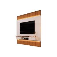 Painel Home Para Tv Até 85 Polegadas Hit 2290 100% Mdf Extensível Com Led De 240 A 290cm Cedro-quartzo - Dj Móveis - 2