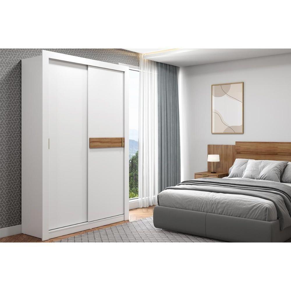 Guarda Roupa Solteiro 2 Portas De Correr E 2 Gavetas Vivacce 835 Flex Freijo Ou Freijo C- Cinza - 9