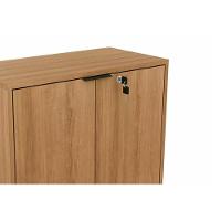 Escritório Completo Industrial 1 Balcão, 1 Armário, 1 Gaveteiro 3 Peças Amêndoa-preto - 10