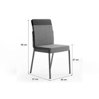 Cadeira Sala De Jantar Duo 1739 Kit 4 Uni Rose-linho Areia-courano Caramelo - Carraro - 6