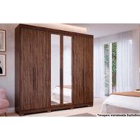 Guarda Roupa Casal 6 Portas E 6 Gavetas C- Espelho E Pés Cecilia Cinamomo - Panan - 3