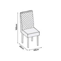 Kit 2 Cadeiras De Cozinha New Maia Rústico Malbec-linho Bronze - Dj Móveis - 5