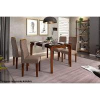 Kit 2 Cadeiras De Cozinha New Maia Rústico Malbec-linho Bronze - Dj Móveis - 6