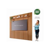 Rack Bancada Com Painel Para Tv Até 75 Pol Maragogi-holanda Ripado 4 Portas 230x220cm Salvia-cinamomo - Permóbili - 4