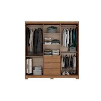 Guarda Roupa Casal 4 Portas E 3 Gavetas C- Espelho Fit 1174 C- Pés Flex Freijo Ou Freijo Off White - 5