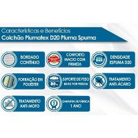Colchão Casal Espuma D20 Pluma Spuma (138x188x16) - Plumatex - 4