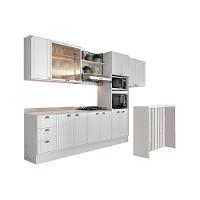 Cozinha Completa Bella 9 Peças (2aéreos+3balcões+1paneleiro+1ilha+2complementos) C9p52 Branco - Carraro - 2