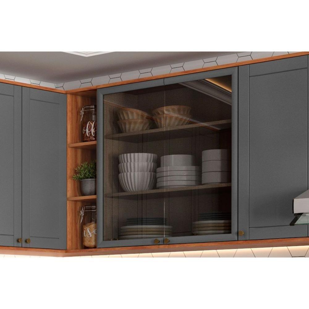 Cozinha Completa Bella 9 Peças (3aéreos+3balcões+1torrequente+1ilha+1complemento) C9p200 Branco - Carraro - 6