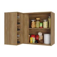 Armário Aéreo Cozinha Modulado Botanic Canto Reto M636 Com 1 Porta 98cm Nogueira - Kappesberg
