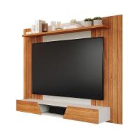 Home P/tv Até 70 Pol Santiago C/ Prateleiras E Nichos 180x135cm Cinamomo/off White - Permóbili - 5