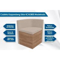 Kit 4 Cadeiras Sala Jantar 4cad800 4 Un Freijó - Assento-encosto Suede Bege Geométric - Kappesberg - 3