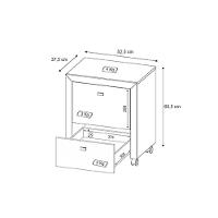 Escritório Completo 1 Mesa De Computador Me4135 + 1 Gaveteiro Me4112 2 Peças Rústico - 4