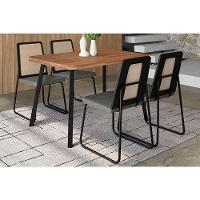 Cadeira Sala De Jantar Wood 1751 Kit 4 Uni Rose-linho Areia - Carraro - 6