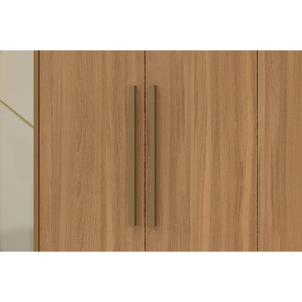 Guarda Roupa Casal 6 Portas E 3 Gavetas C- Pés Sumatra Amêndola Touch - 5