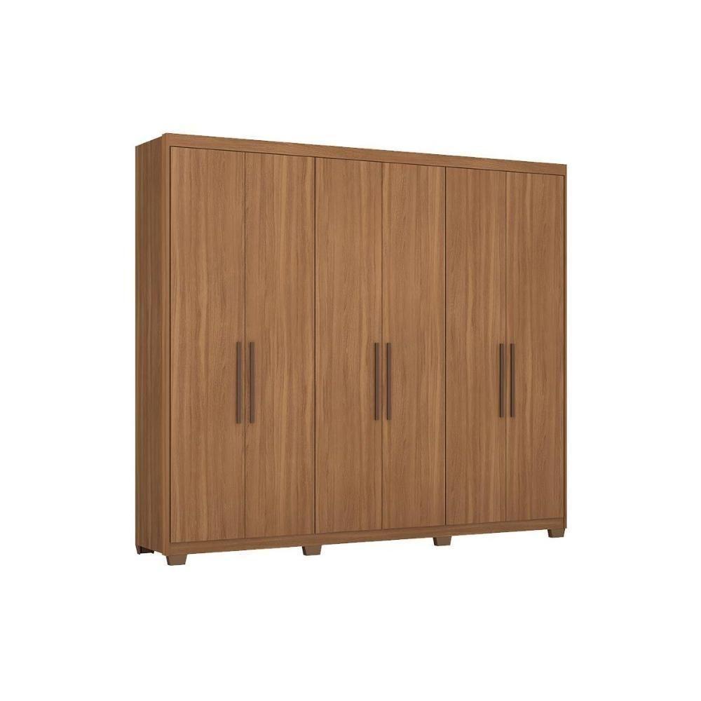 Guarda Roupa Casal 6 Portas E 3 Gavetas C- Pés Sumatra Amêndola Touch - 8