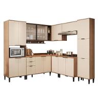 Cozinha Completa Alpha 8 Peças (3aéreos+3balcões+1paneleiro+1torrequente) C8p61 Freijo-off White - Carraro - 2