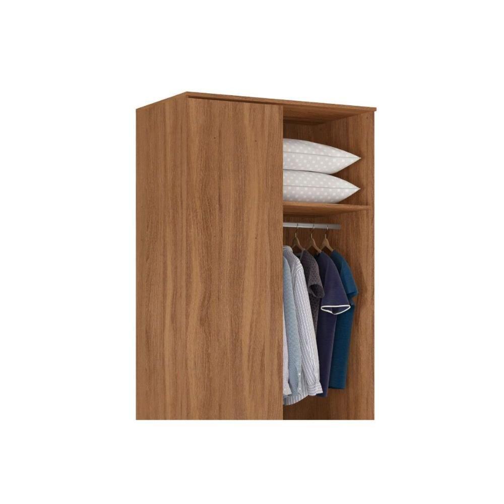 Módulo De Quarto Solteiro Guarda Roupa Canto Reto 71150k Irlanda C- 1 Porta Amendola-branco - 6