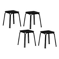 Kit 2 Banquetas Sala Jantar 1748 4 Un Preto- Courano Preto - Carraro - 1