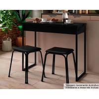 Kit 2 Banquetas Sala Jantar 1748 4 Un Preto- Courano Preto - Carraro - 8