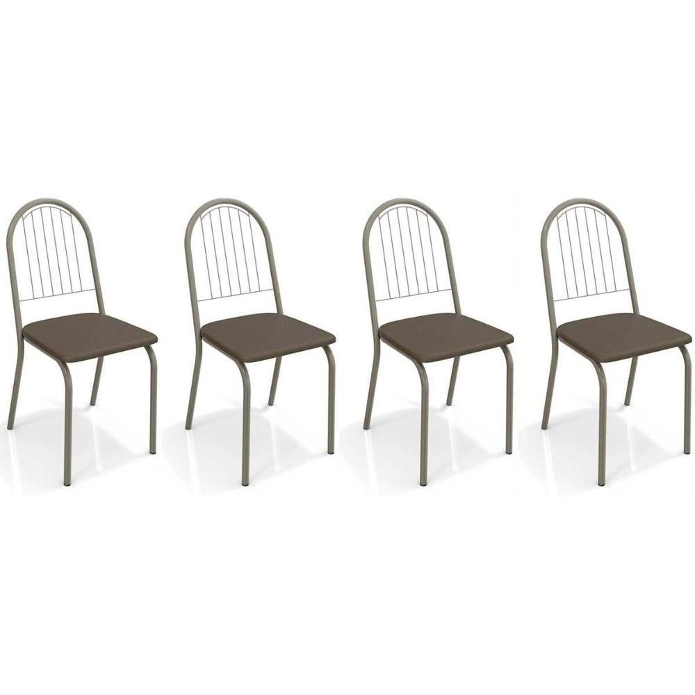 Cadeira Sala De Jantar Noruega 2c077 Kit 4 Un Niquel-marrom 21 - Kappesberg - 1