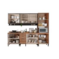 Cozinha Completa Alpha 5 Peças (2armários+2balcões+1torrequente) C5p101 Preto-freijo - Carraro